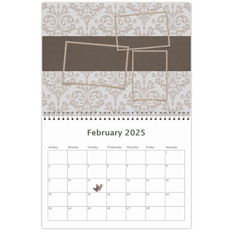 Calendar: All Gray By Jennyl Feb 2025