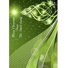 Green Christmas Wishes 5x7 Card - Greeting Card 5 x 7 Green Christmas Wishes 5x7 Card - Greeting Card 5 x 7