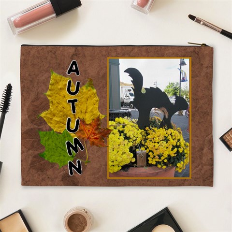 Autumn Joy Xl Costmetic Bag By Lil Back