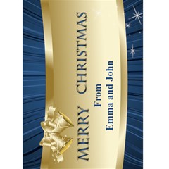 Midnight Blue Merry Christmas 5x7 card - Greeting Card 5 x 7 Midnight Blue Merry Christmas 5x7 card - Greeting Card 5 x 7