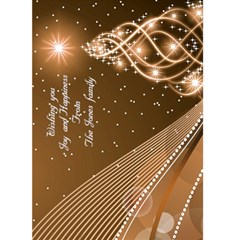 Gold Christmas Wishes 5x7 Card - Greeting Card 5 x 7 Gold Christmas Wishes 5x7 Card - Greeting Card 5 x 7