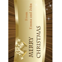 Gold Merry Christmas 5x7 card - Greeting Card 5 x 7 Gold Merry Christmas 5x7 card - Greeting Card 5 x 7
