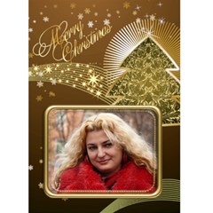 Gold Christmas Star 5x7 Card - Greeting Card 5 x 7 Gold Christmas Star 5x7 Card - Greeting Card 5 x 7