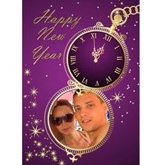Happy New year ( Pink) 5x7 Card - Greeting Card 5 x 7 Happy New year ( Pink) 5x7 Card - Greeting Card 5 x 7