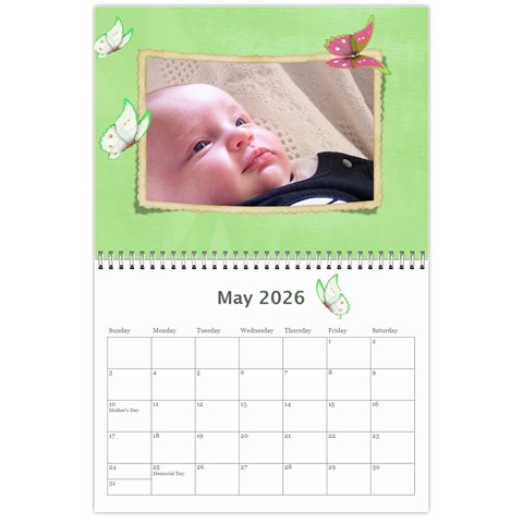 Little Butterflies 2026 (any Year) Calendar By Deborah May 2026