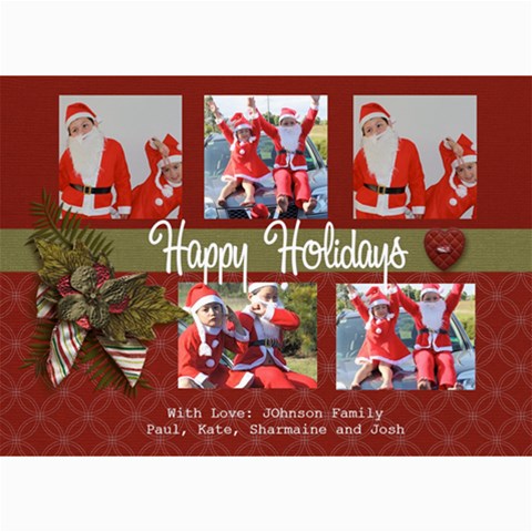 5x7 Photo Card: Happy Holidays By Jennyl 7 x5  Photo Card - 1