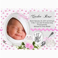 New Baby Girl Photo Card Announcement - 5 x 7 Photo Cards New Baby Girl Photo Card Announcement - 5 x 7 Photo Cards