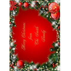 Merry Christmas in Red 5x7 Card - Greeting Card 5 x 7 Merry Christmas in Red 5x7 Card - Greeting Card 5 x 7