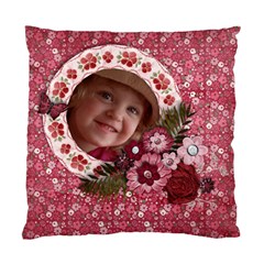 Pink Floral/Girly-Cushion Case (Two Sides) - Standard Cushion Case (Two Sides) Pink Floral/Girly-Cushion Case (Two Sides) - Standard Cushion Case (Two Sides)