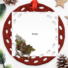 Round Filigree Ornament (Two Sides)- tis the season1 Round Filigree Ornament (Two Sides)- tis the season1
