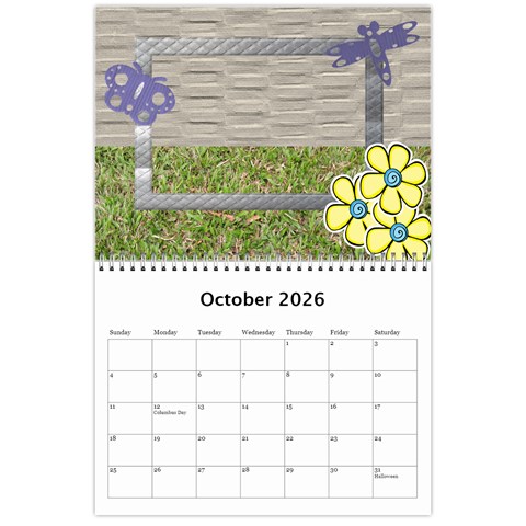 My Garden 2026 (any Year) Calendar By Deborah Oct 2026
