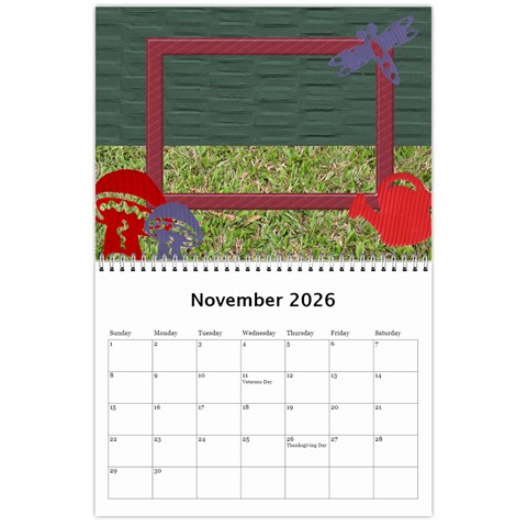 My Garden 2026 (any Year) Calendar By Deborah Nov 2026