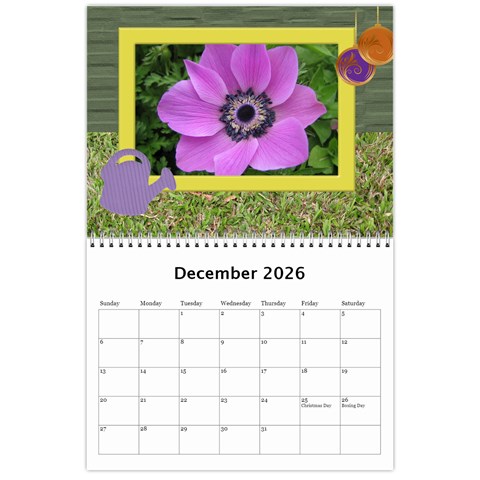 My Garden 2026 (any Year) Calendar By Deborah Dec 2026
