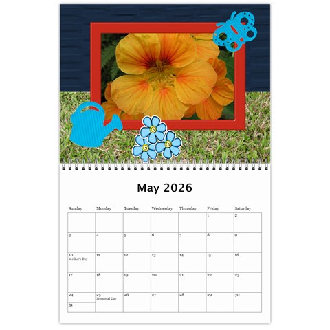 My Garden 2026 (any Year) Calendar By Deborah May 2026