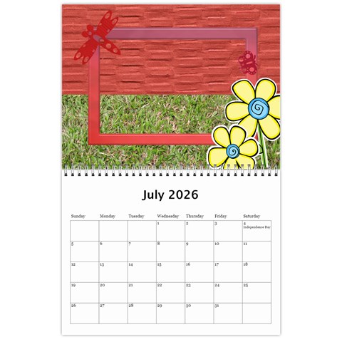 My Garden 2026 (any Year) Calendar By Deborah Jul 2026