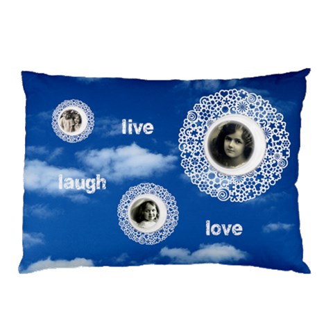 Live Laugh Love Double Sided Pillow Case By Catvinnat Front
