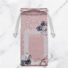 Pink grey jewelry bag