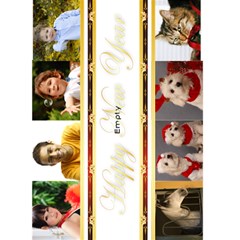 8 Photo Happy New Year Card 5x7 (red) - Greeting Card 5 x 7 8 Photo Happy New Year Card 5x7 (red) - Greeting Card 5 x 7