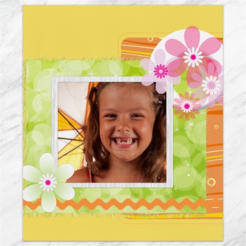 Flower Kids By Joely 8.15 x9.66  Canvas - 1