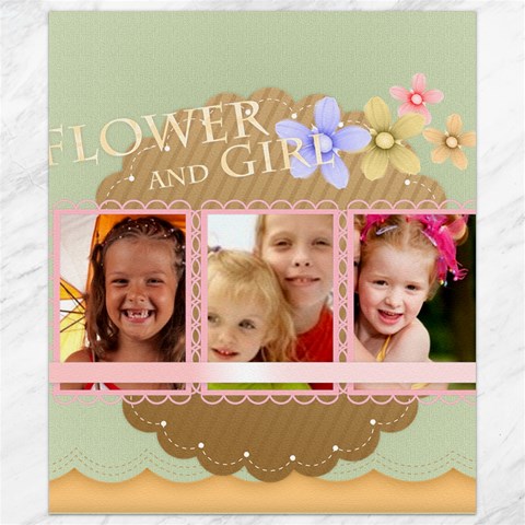Flower Kids By Joely 8.15 x9.66  Canvas - 1