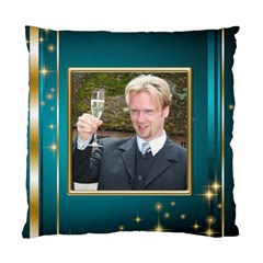 Teal and Gold elegant cushion (2 sided) (5 styles) - Standard Cushion Case (Two Sides) Teal and Gold elegant cushion (2 sided) (5 styles) - Standard Cushion Case (Two Sides)