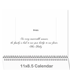 family calendar - Wall Calendar 11  x 8.5  (12-Months)