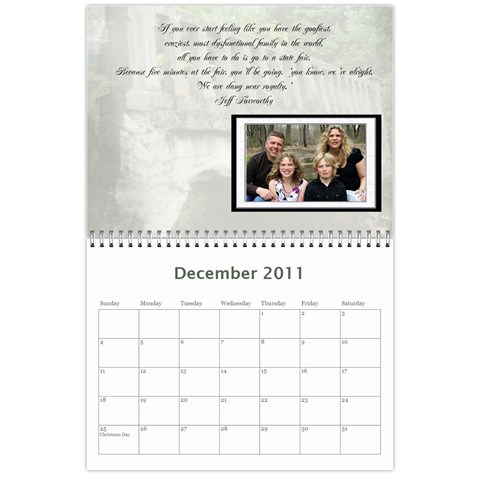 Family Calendar By Patricia W Dec 2011