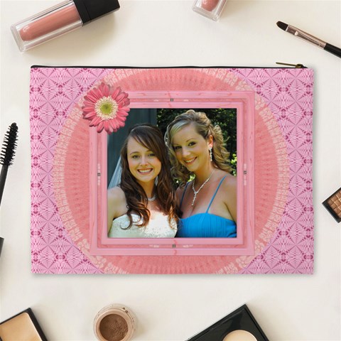 Pretty In Pink Xl Cosmetic Bag By Lil Back