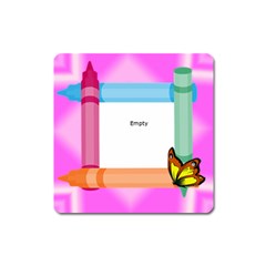 crayon magnet - Magnet (Square)
