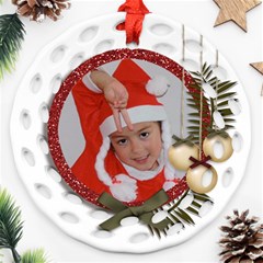 Ornament (Round Filigree): Christmas12 Ornament (Round Filigree): Christmas12