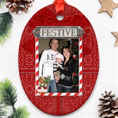 Festive Oval Ornament