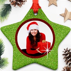 Red & Green glitter star ornament-2 sides - Star Ornament (Two Sides) Red & Green glitter star ornament-2 sides - Star Ornament (Two Sides)