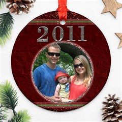 Red 2024 Round Ornament - Ornament (Round) Red 2024 Round Ornament - Ornament (Round)