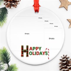 Happy Holidays 2024 Round Ornament - Ornament (Round) Happy Holidays 2024 Round Ornament - Ornament (Round)