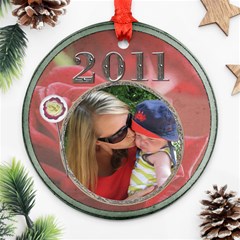 Red Rose 2024 Round Ornament - Ornament (Round) Red Rose 2024 Round Ornament - Ornament (Round)