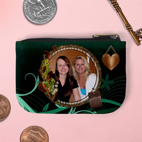 Mom Green Mini Coin Purse By Lil Back