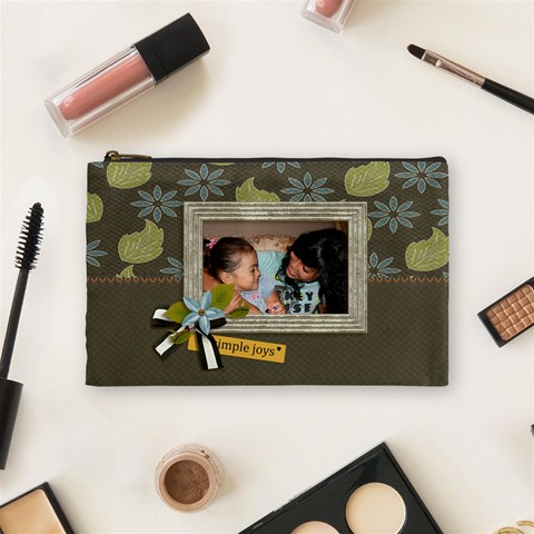 Cosmetic Bag (medium): Simple Joys2 By Jennyl Front