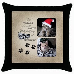 Cats House Throw Pillow Case (5 styles) - Throw Pillow Case (Black) Cats House Throw Pillow Case (5 styles) - Throw Pillow Case (Black)
