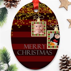 merry christmas - Ornament (Oval)