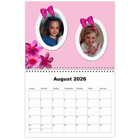 My Girl 2026 (any Year) Calendar By Deborah Aug 2026