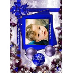 Christmas Greeting 5x7 Card (Blue) - Greeting Card 5 x 7 Christmas Greeting 5x7 Card (Blue) - Greeting Card 5 x 7