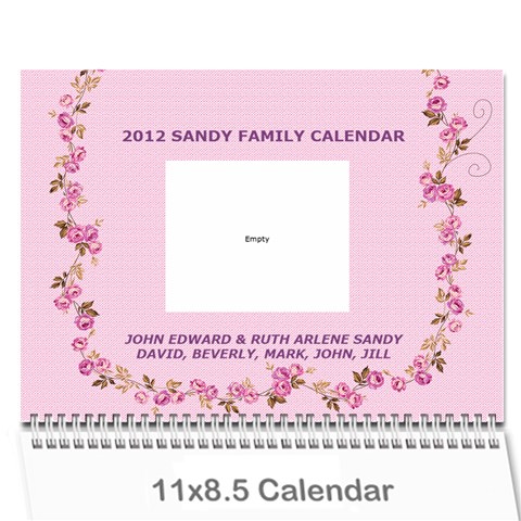 2012 Sandy Family Calendar By Jill Coston Cover