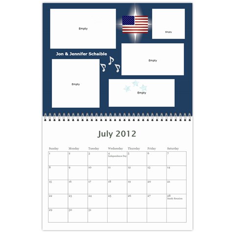 2012 Sandy Family Calendar By Jill Coston Jul 2012