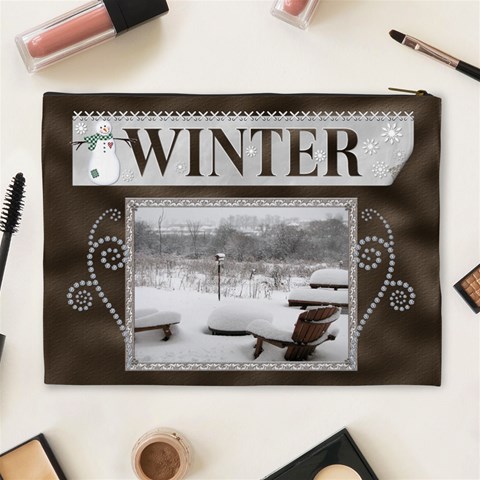 Winter Xl Cosmetic Bag By Lil Back