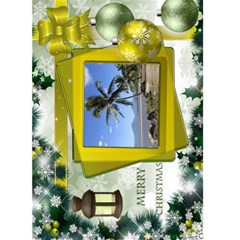 Christmas Greeting 5x7 Card (Yellow) - Greeting Card 5  x 7 