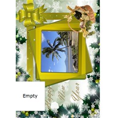 New Year Greeting 5x7 Card (Yellow) - Greeting Card 5  x 7 