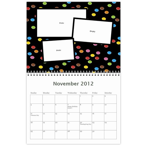 2012 Calendar Friends By Rose Nov 2012
