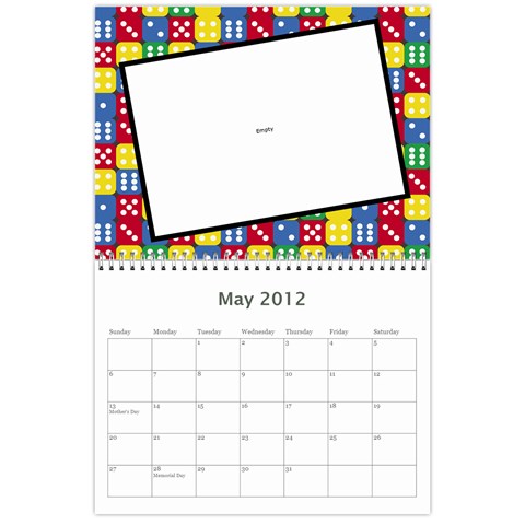 2012 Calendar Friends By Rose May 2012