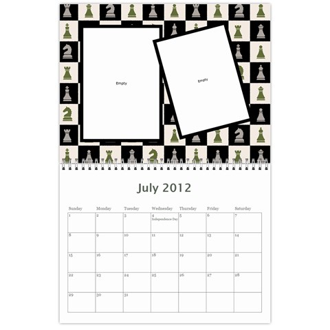 2012 Calendar Friends By Rose Jul 2012