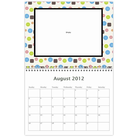 2012 Calendar Friends By Rose Aug 2012